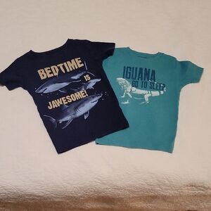 Carter's Boys Size 6 Pajama Short Sleeve T-Shirts- Bundle of 2